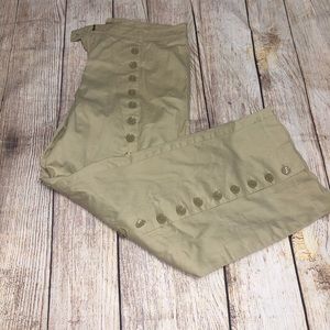 Elevenses Cropped Button Lined Capris